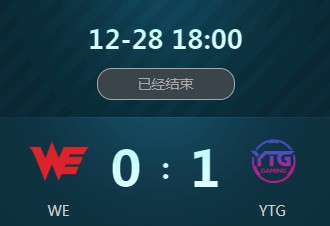 《王者榮耀》2018冬季冠軍杯12月28日WE vs YTG視頻