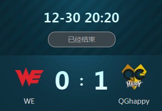 《王者榮耀》2018冬季冠軍杯12月30日WE vs QGhappy視頻