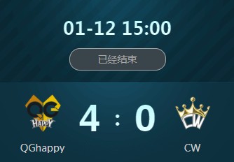 《王者榮耀》2018冬季冠軍杯1月12日半決賽QGhappy vs CW視頻