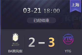 《王者榮耀》2019KPL春季賽3月21日BA vs YTG視頻