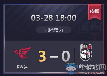 《王者榮耀》2019KPL春季賽3月28日RW俠 vs Hero久競視頻