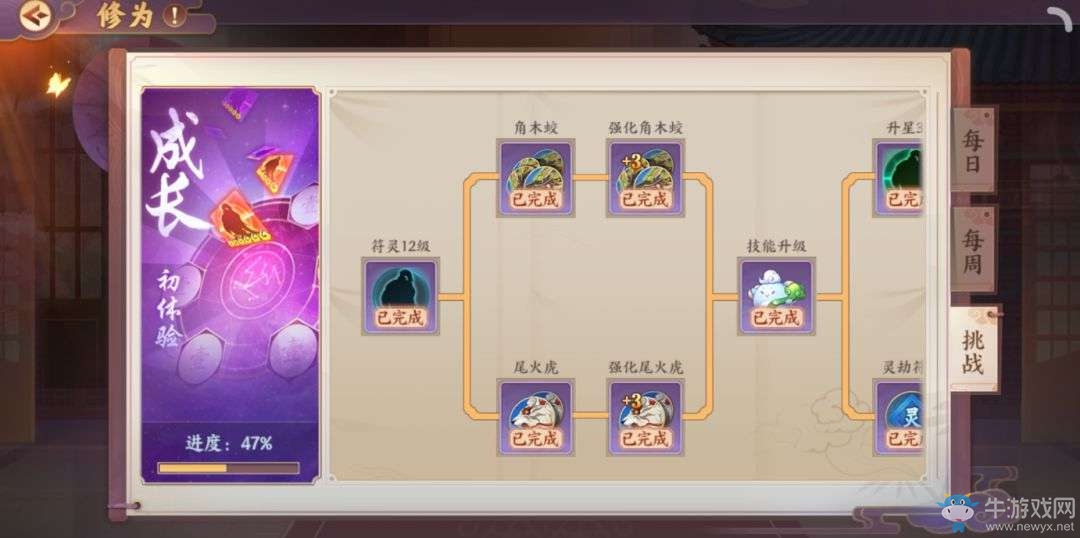 《云夢四時歌》挑戰(zhàn)系統(tǒng)成長玩法介紹