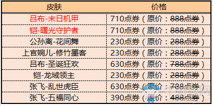 《王者榮耀》2019冠軍戰(zhàn)隊精選英雄&皮膚限時折扣活動