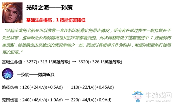 《王者榮耀》27日英雄調(diào)整