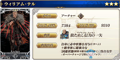 《Fgo》威廉·退爾英靈測評