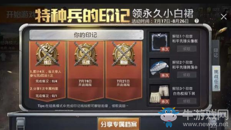 《和平精英》永久小白裙活動(dòng)