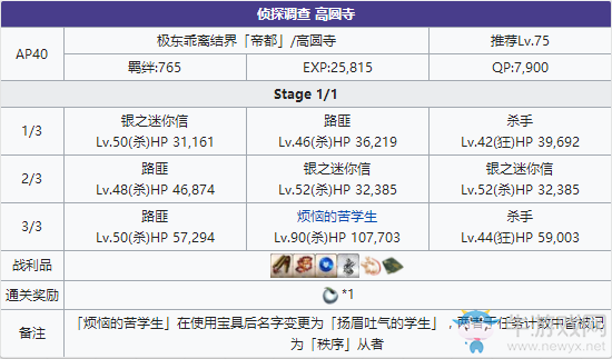 《Fgo》帝都圣杯奇譚高圓寺攻略