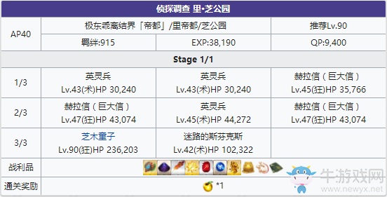 《Fgo》帝都圣杯奇譚里芝公園攻略