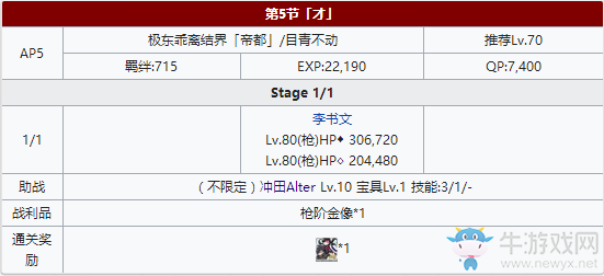 《Fgo》帝都圣杯奇譚第5節(jié)攻略