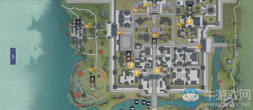 《天涯明月刀手游》盛景錄開封篇位置大全