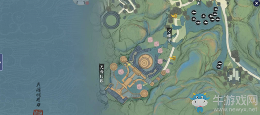 《天涯明月刀手游》盛景錄東越篇位置大全