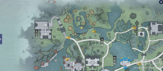 《天涯明月刀手游》盛景錄江南篇位置大全