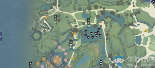 《天涯明月刀手游》盛景錄東越篇位置大全