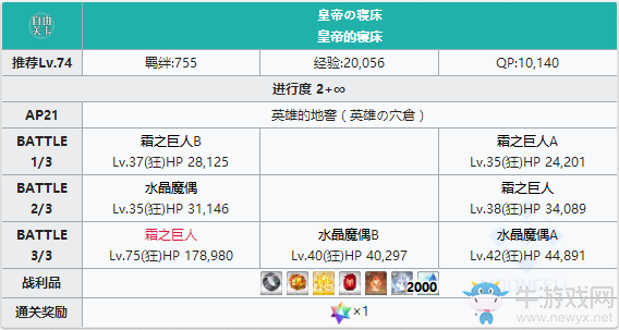 《Fgo》2.2無間冰焰世紀英雄的地窖攻略