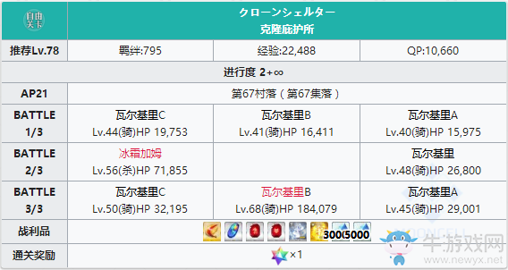 《Fgo》2.2無間冰焰世紀(jì)第67村落攻略