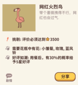 《動物餐廳》網(wǎng)紅火烈鳥解鎖條件一覽