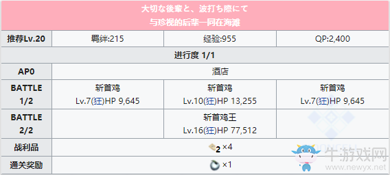《Fgo》泳裝三期第四日夜攻略