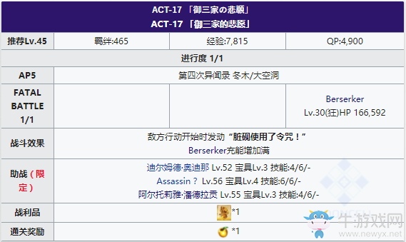 《Fgo》國服FateZero聯(lián)動復(fù)刻ACT-17攻略