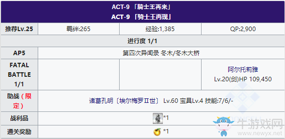 《Fgo》國(guó)服FateZero聯(lián)動(dòng)復(fù)刻ACT-9攻略