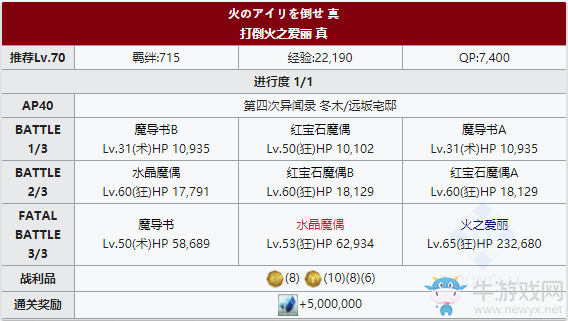 《Fgo》國服FateZero聯(lián)動復(fù)刻火之愛麗攻略