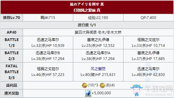 《Fgo》國服FateZero聯(lián)動復(fù)刻風(fēng)之愛麗攻略