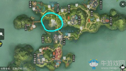 2019《一夢江湖》手游10月14日坐觀萬象打坐位置