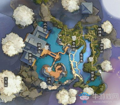 2019《一夢江湖》手游10月22日坐觀萬象打坐位置