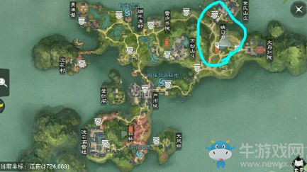 2019《一夢(mèng)江湖》手游10月29日坐觀萬象打坐位置