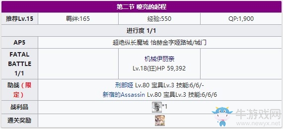 《fgo》萬圣節(jié)三期第二節(jié)配置