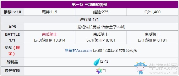 《fgo》萬圣節(jié)三期第一節(jié)配置