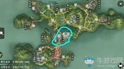 2019《一夢江湖》手游11月13日坐觀萬象打坐位置