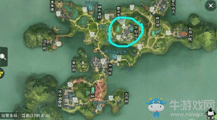 2019《一夢江湖》手游11月16日坐觀萬象打坐位置