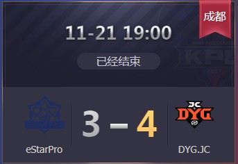 《王者榮耀》2019KPL秋季季后賽11月21日eStar vs DYG比賽視頻