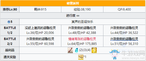 《FGO》圣誕三期秘密派對(duì)配置