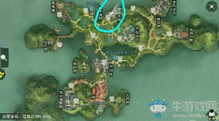 2020《一夢江湖》手游4月11日坐觀萬象打坐位置