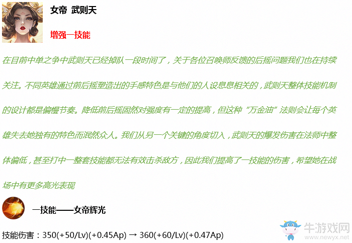 《王者榮耀》S19賽季英雄調整一覽