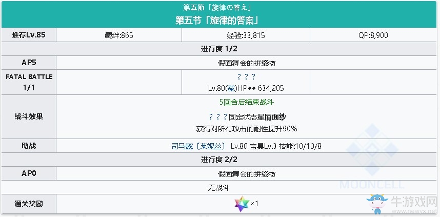 《fgo》淑女萊妮絲事件簿主線關(guān)卡第五節(jié)攻略