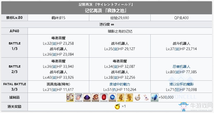 《fgo》暗影之島的記憶攻略