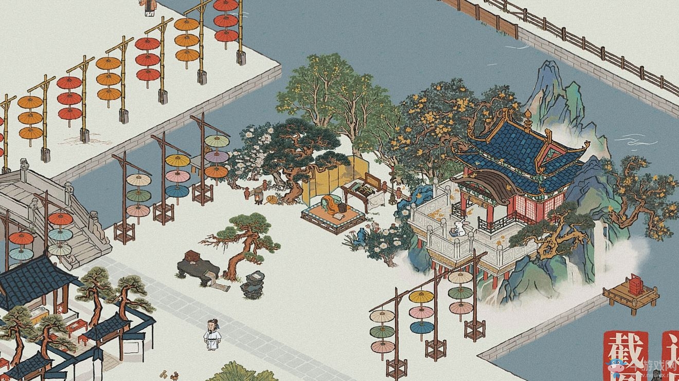《江南百景圖》杭州瑤臺銀闕建筑布局