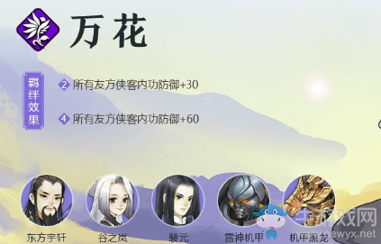 《劍網(wǎng)3指尖對弈》萬花羈絆介紹