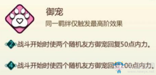 《劍網(wǎng)3指尖對(duì)弈》御寵羈絆介紹