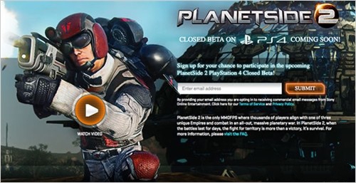 《行星邊際2》PS4版beta測試預定明年1月開始