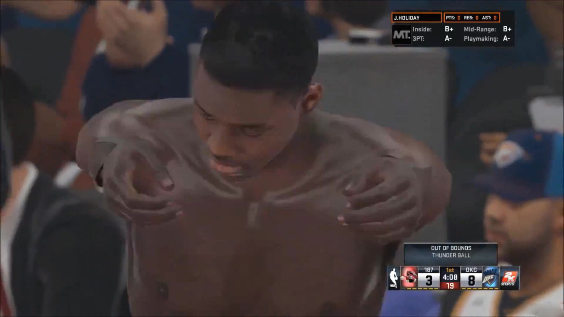 《NBA 2K15》奇葩BUG演示 斷臂也要打籃球