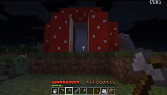 《我的世界》單人蘑菇房建造教學解說視頻