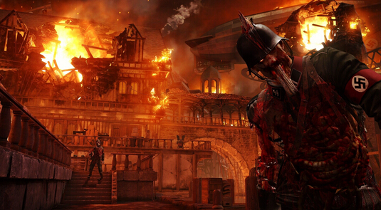 《德軍總部：舊血脈》高分辨率截圖：進擊的德國兵