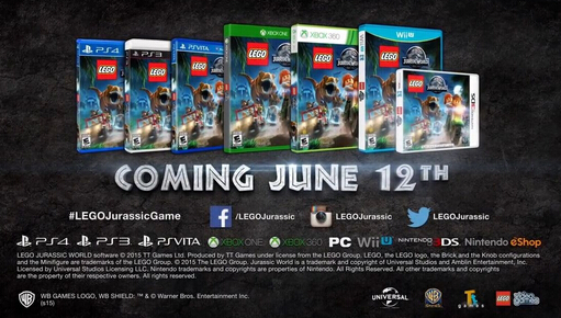《樂高侏羅紀世界》6月12日發售：新宣傳片出爐