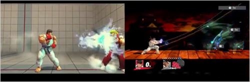 《任天堂大亂斗》與《街霸》隆動作對比視頻
