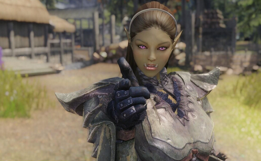 《上古卷軸5：天際》MOD截圖：美麗的女獸人