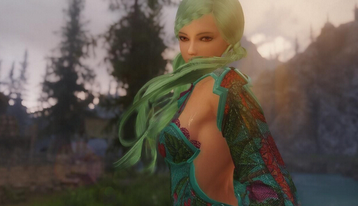 《上古卷軸5：天際》MOD截圖：東方美麗的少女莉婭