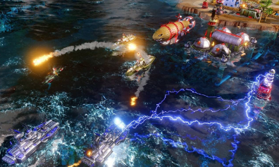 《紅色警戒3》盟軍VS旭日海軍